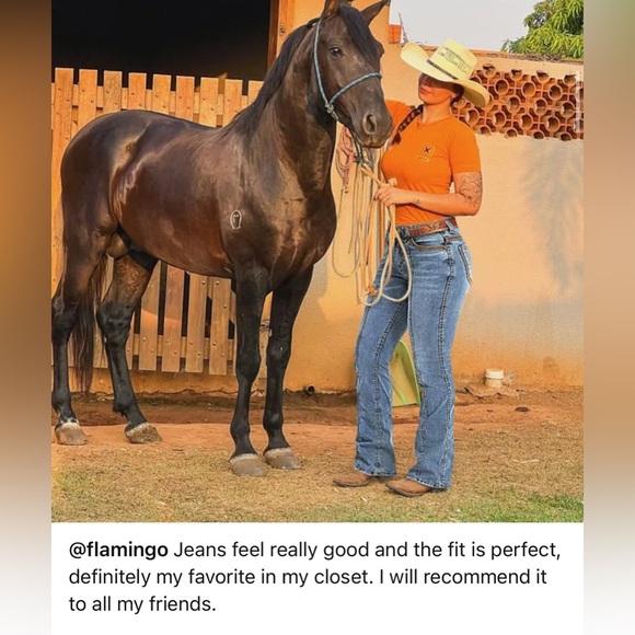 Wash Contrast Stitch Low Waist Bootcut Jeans flamingals size L/XL FL5-2 - Picture 8 of 16